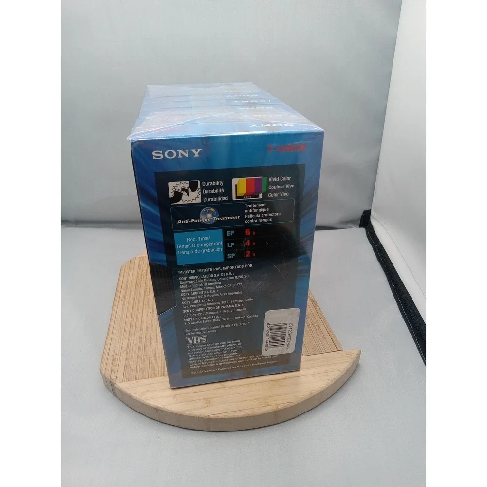 NEW & SEALED! Sony VHS Tapes 6 HOURS Premium VHS‎ (8) Pack T-120 ED MAX